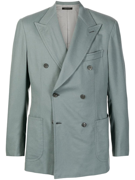 Fitted Double-Breasted Blazer