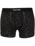 Logo-Waistband Leopard-Print Boxers