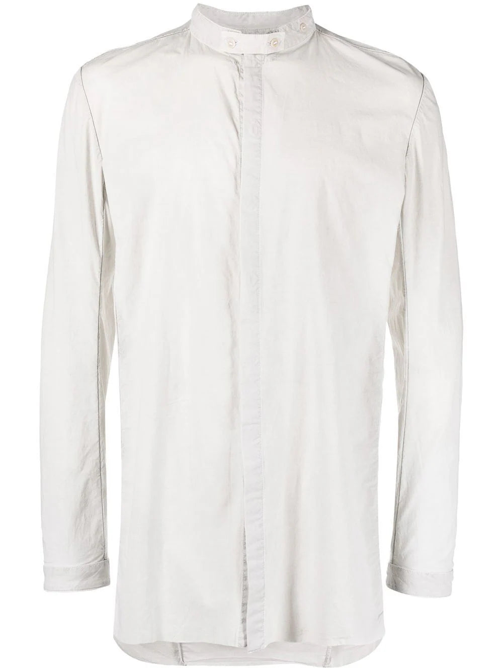 Long-Sleeve Band-Collar Shirt