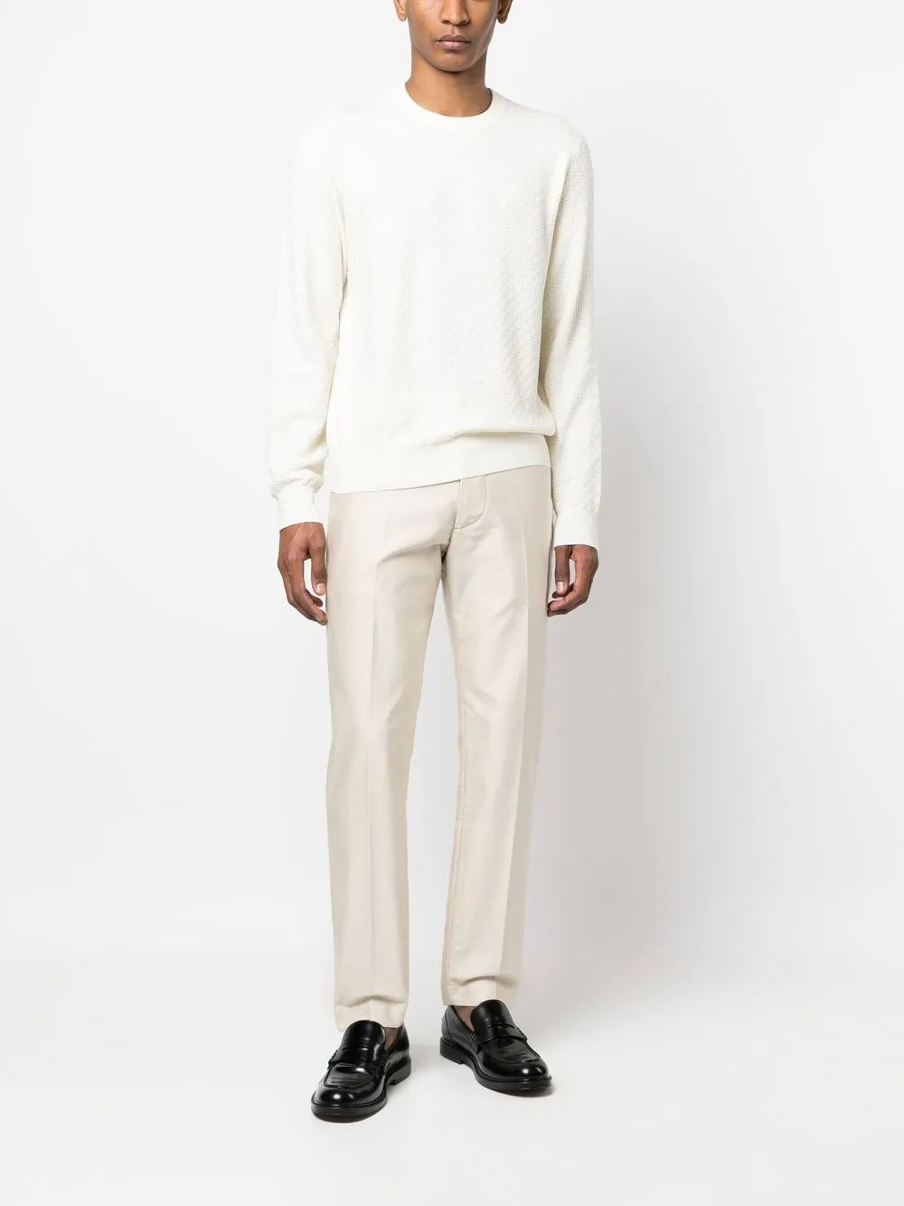 Crew-Neck Cotton-Silk Jumper