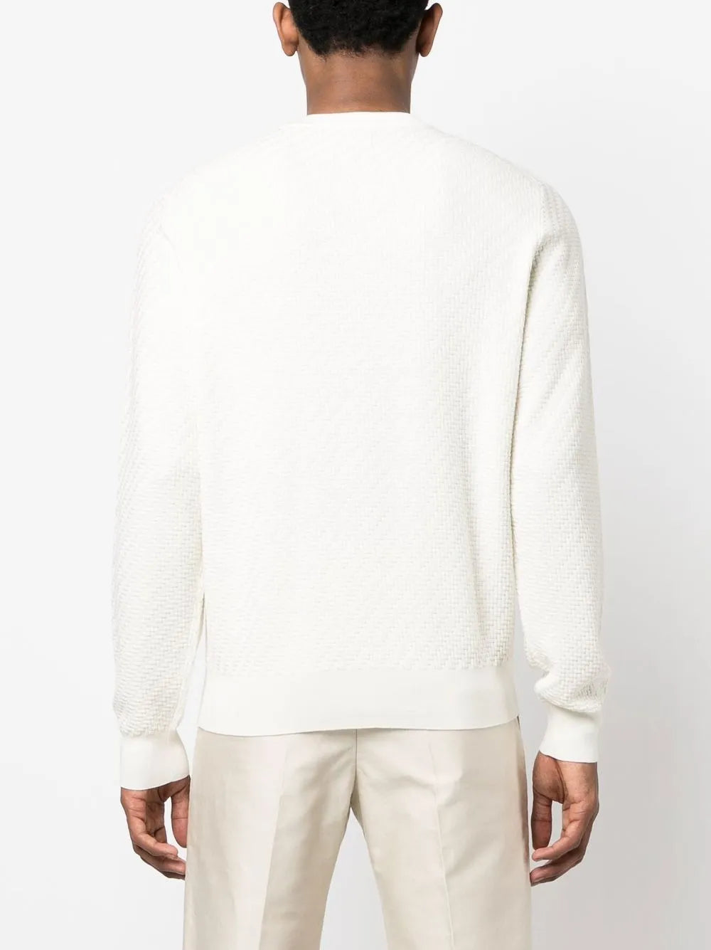 Crew-Neck Cotton-Silk Jumper