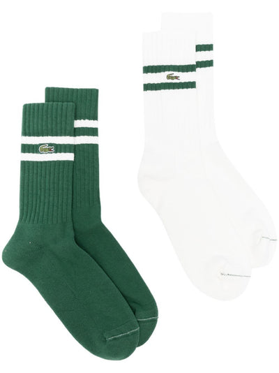 Logo-Patch Striped Socks Pack