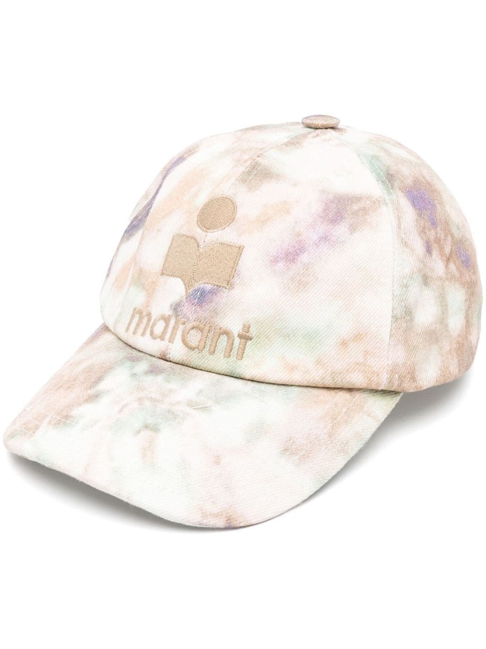 Marbled-Print Logo Cap