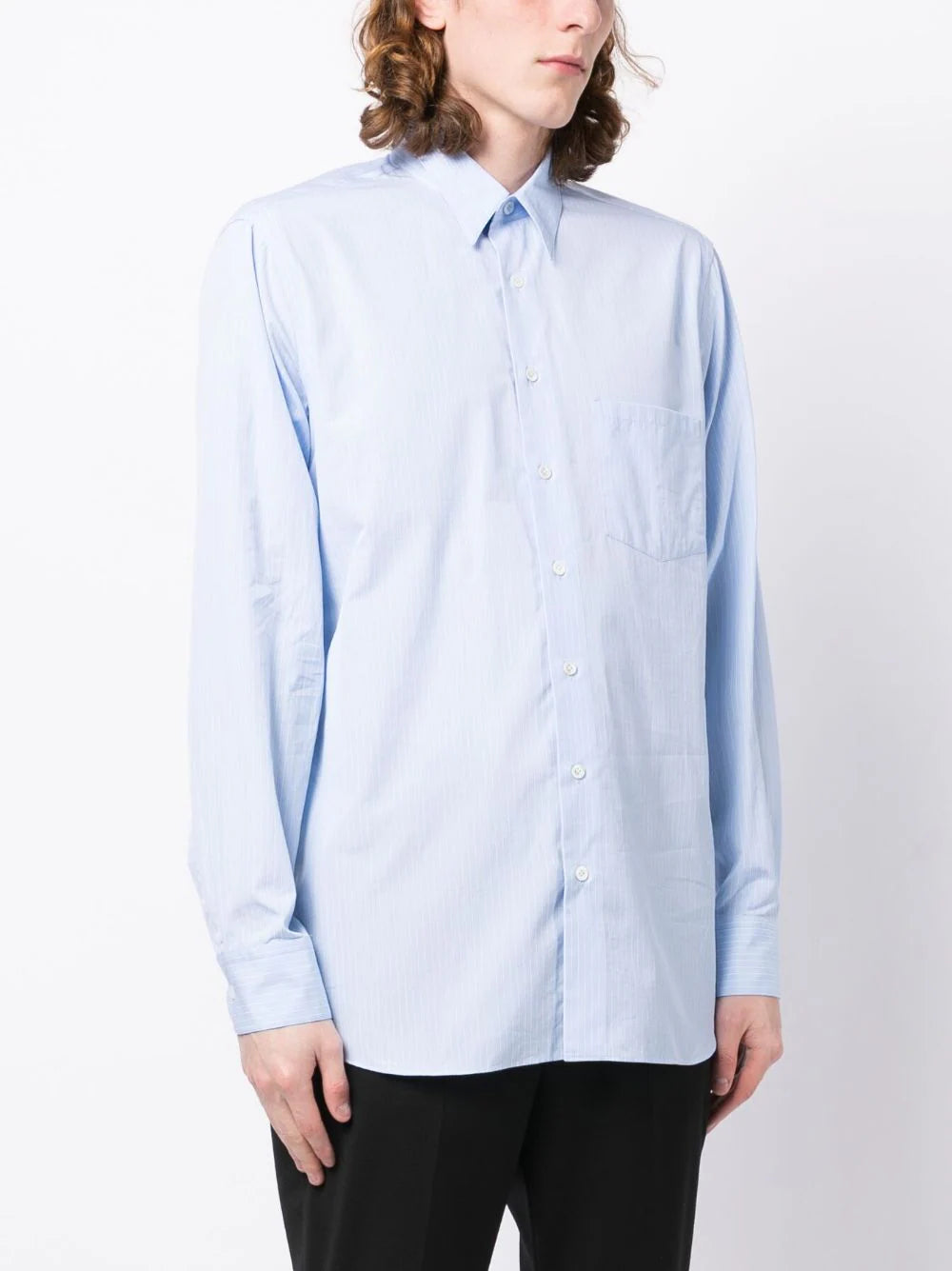 Pinstripe-Print Cotton Shirt