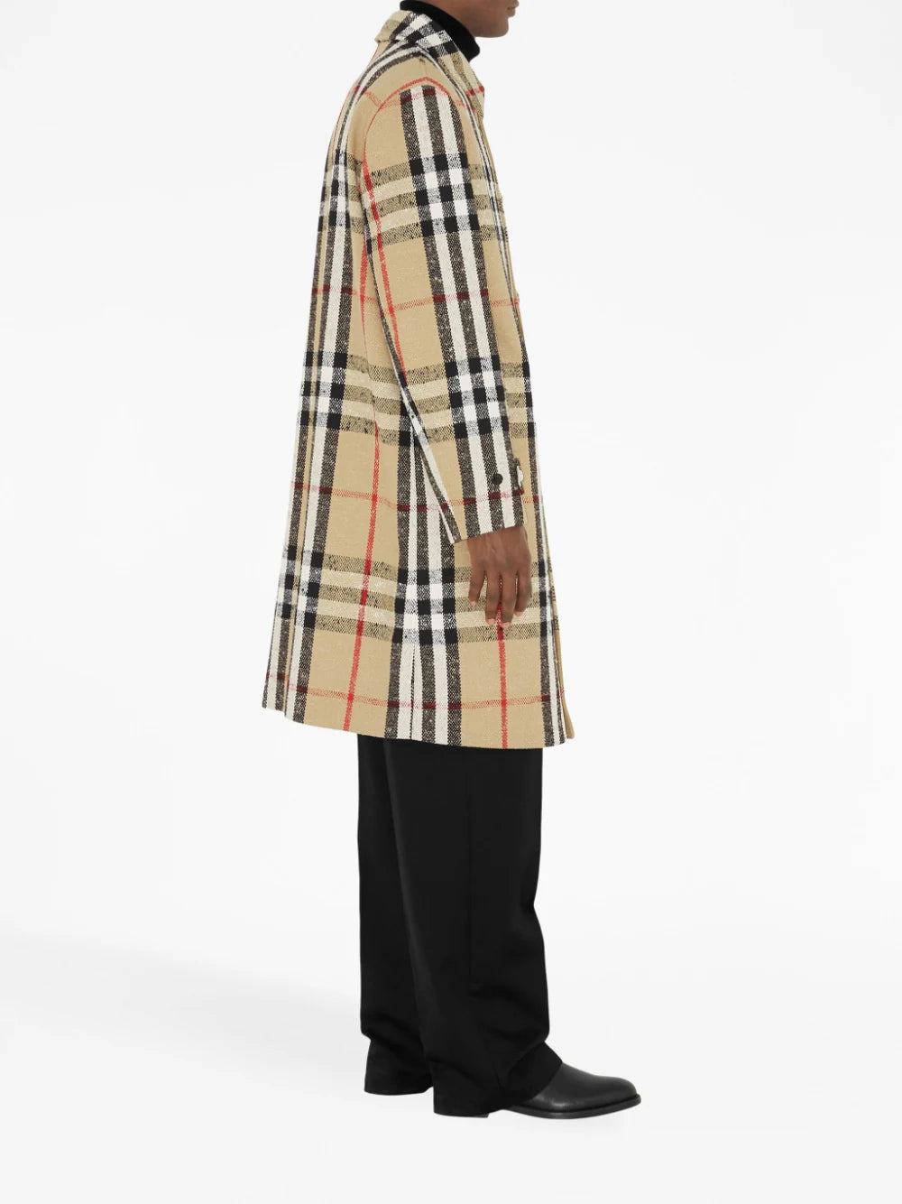 Checked Bouclé Car Coat