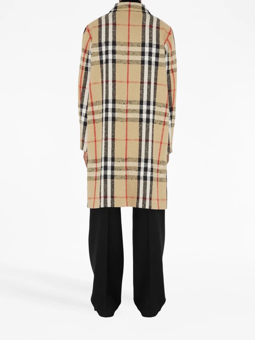 Checked Bouclé Car Coat