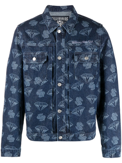 Graphic-Print Denim Jacket