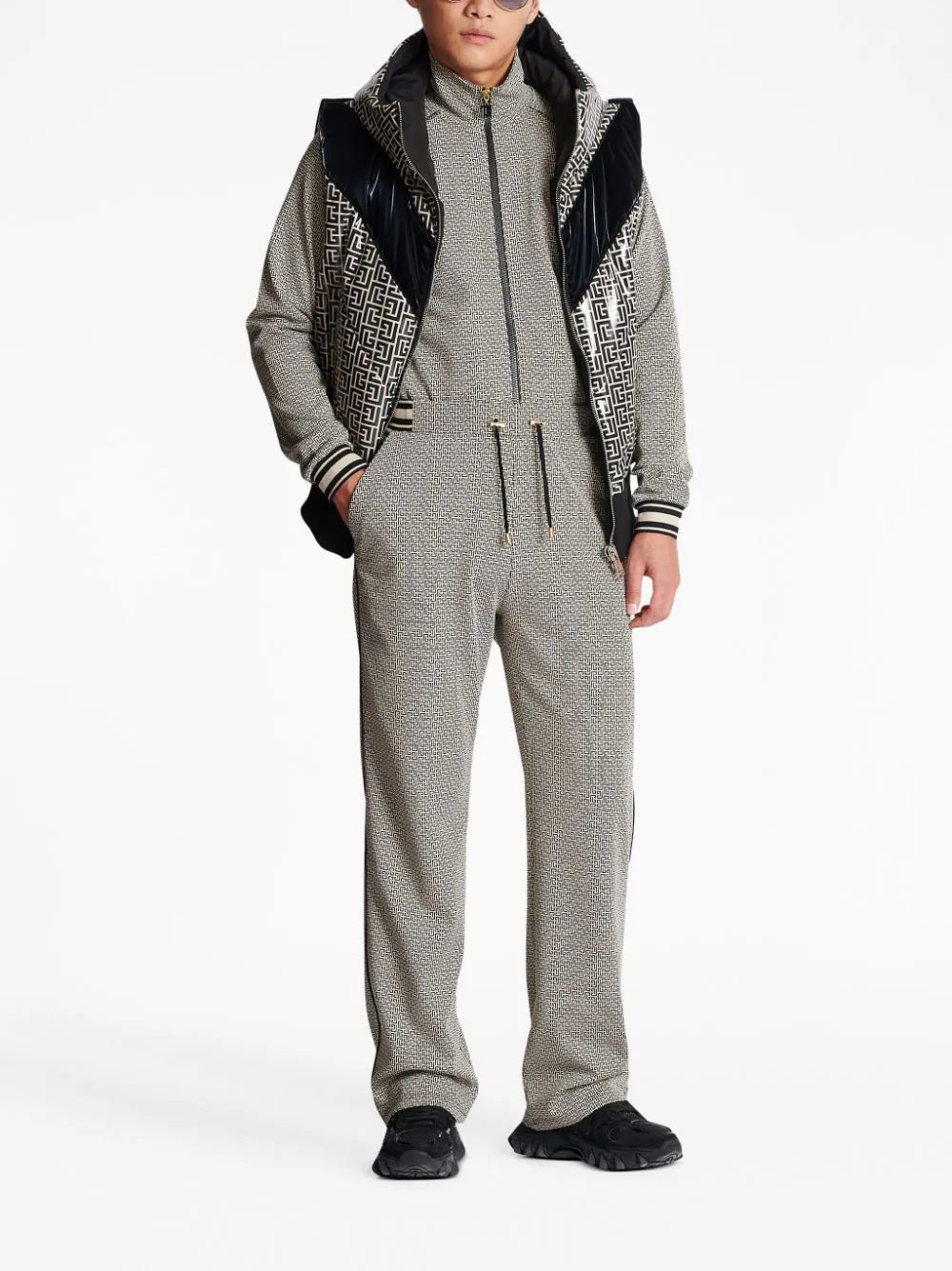 Mini Monogram-Jacquard Track Pants