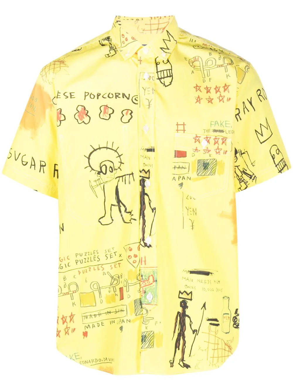 Illustration-Print Cotton Shirt