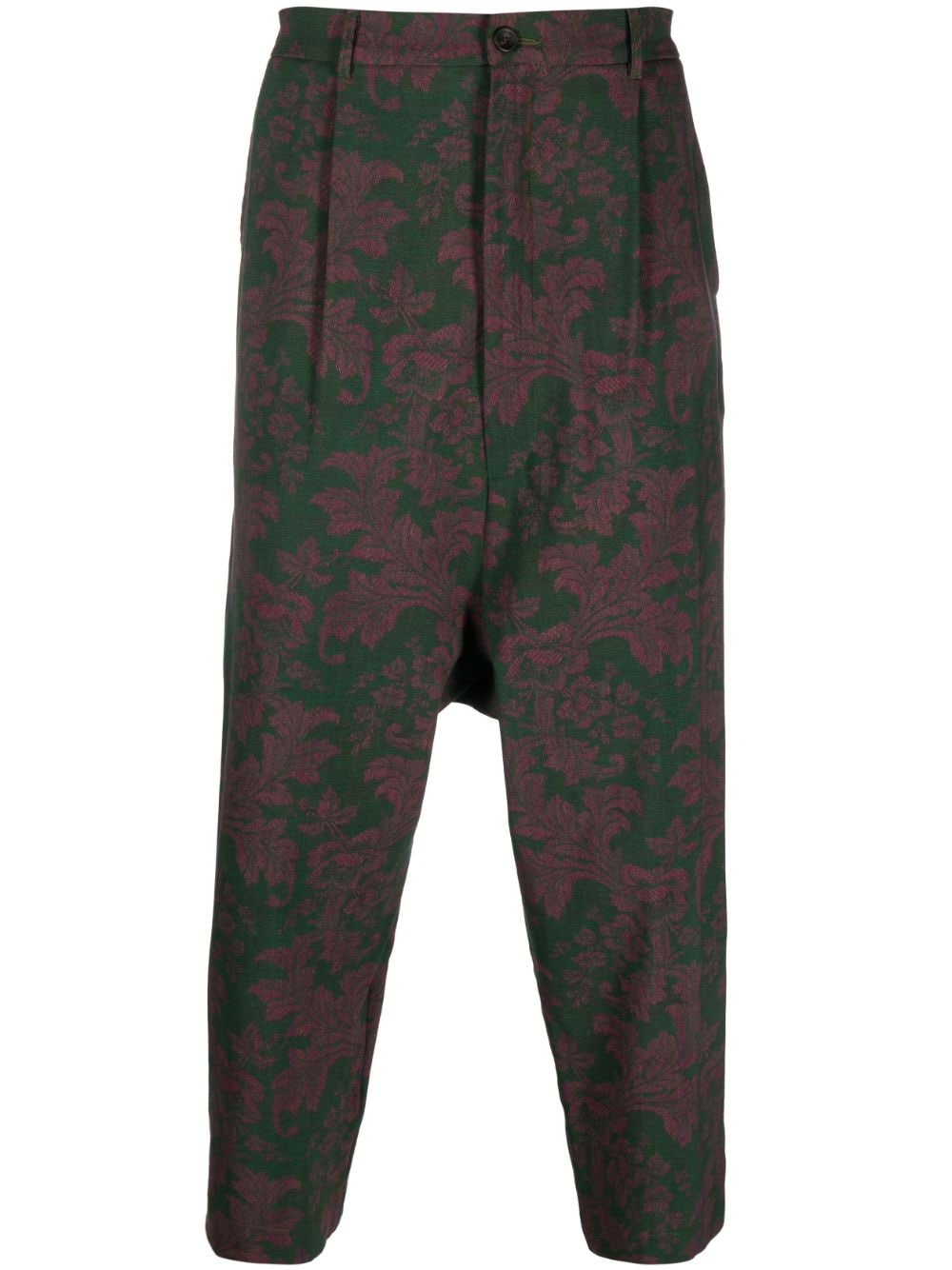 Floral-Print Trousers