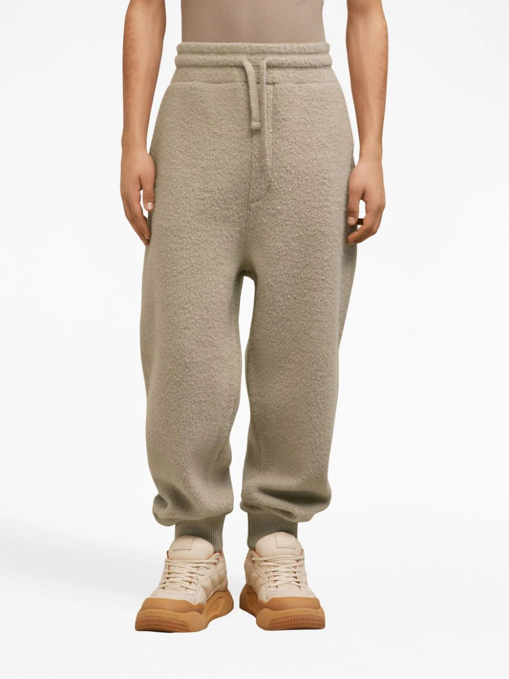 Drawstring Wool-Blend Track Pants