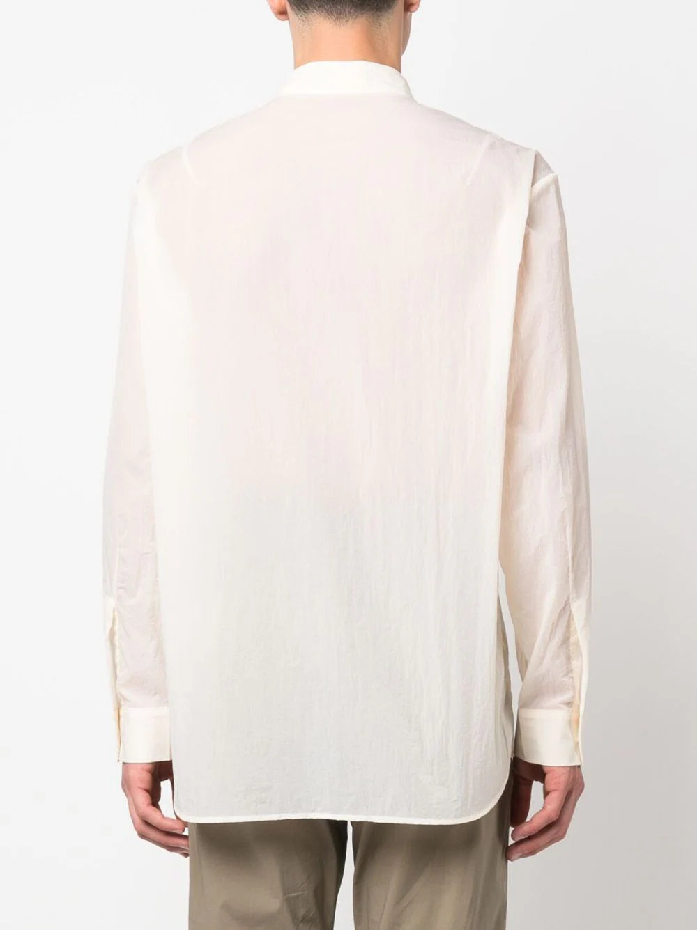 Semi-Sheer Zip-Pocket Shirt