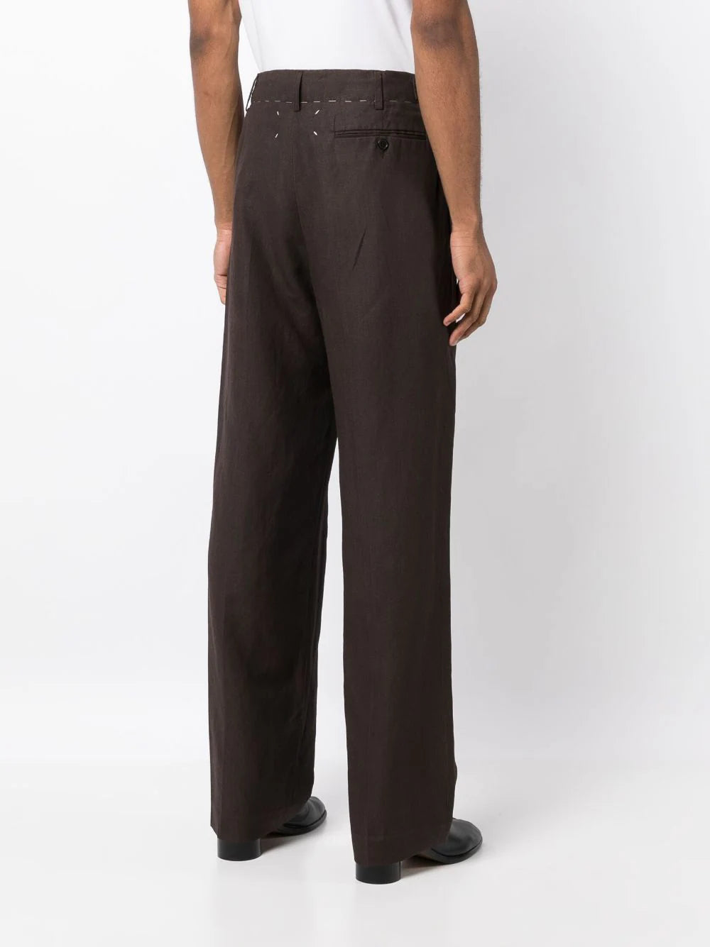 Drawstring Straight-Leg Trousers