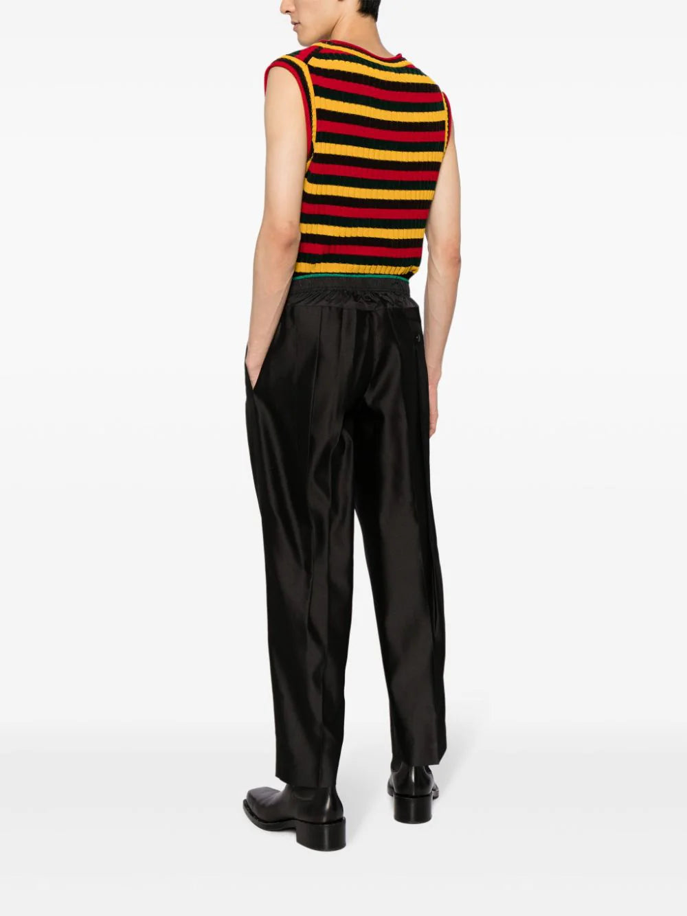 Straight-Leg Cropped Trousers