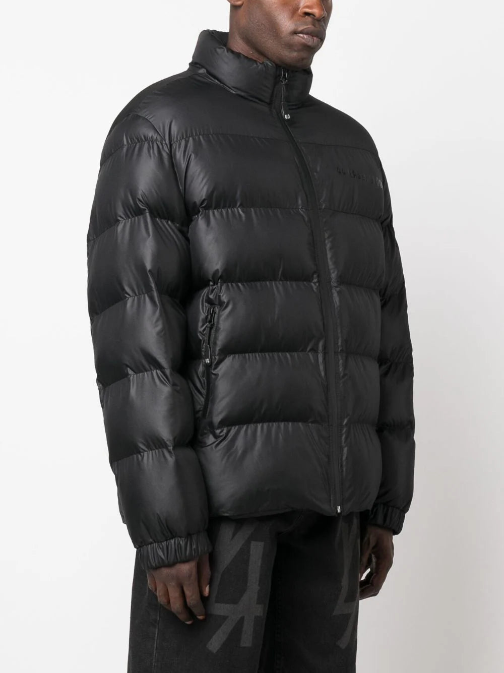 Logo-Flocked Padded Puffer Jacket