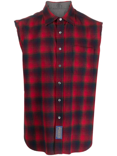 Pendleton Plaid Check-Print Sleeveless Shirt