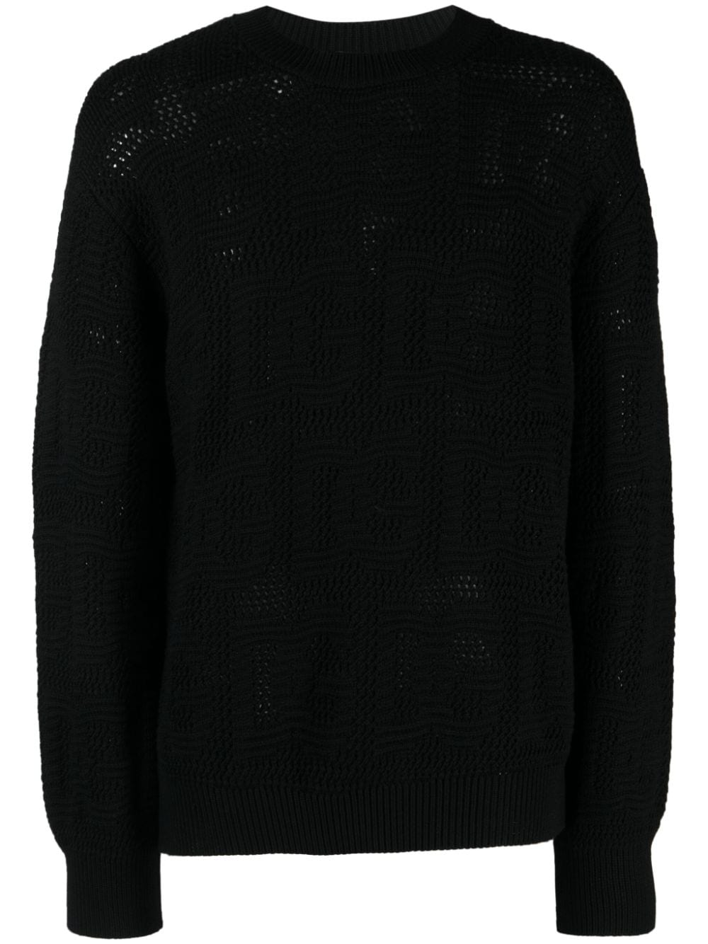 Logo-Jacquard Virgin-Wool Jumper