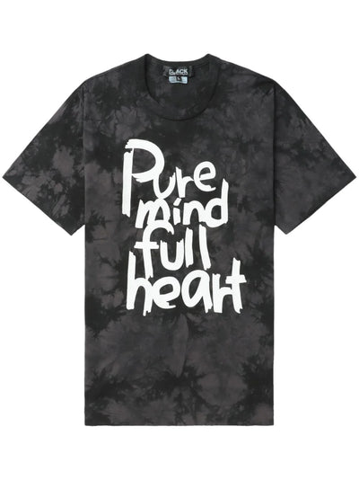 Slogan-Print Tie-Dye T-Shirt