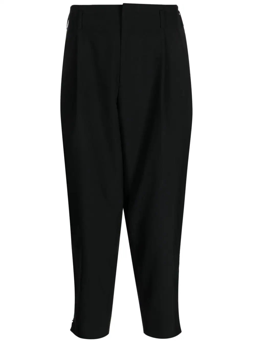 Tapered-Leg Cropped Wool Trousers