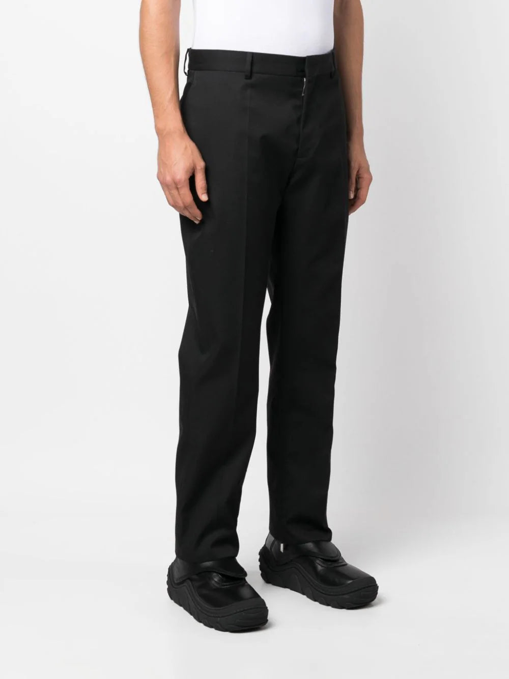 Straight-Leg Wool Trousers