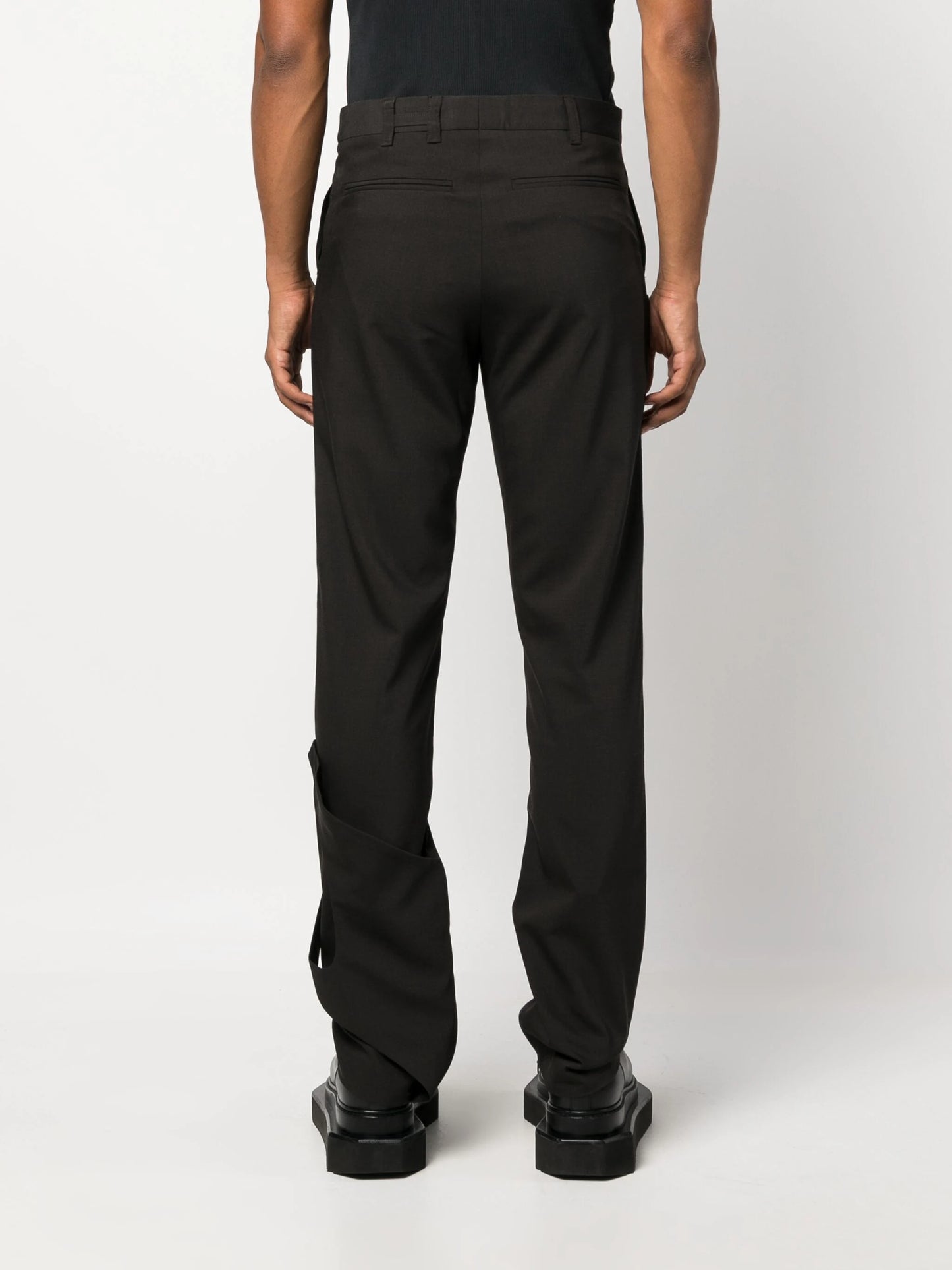 Layered-Effect Straight-Leg Trousers