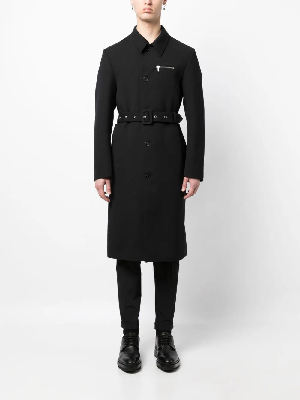 Single-Breasted Virgin-Wool Coat