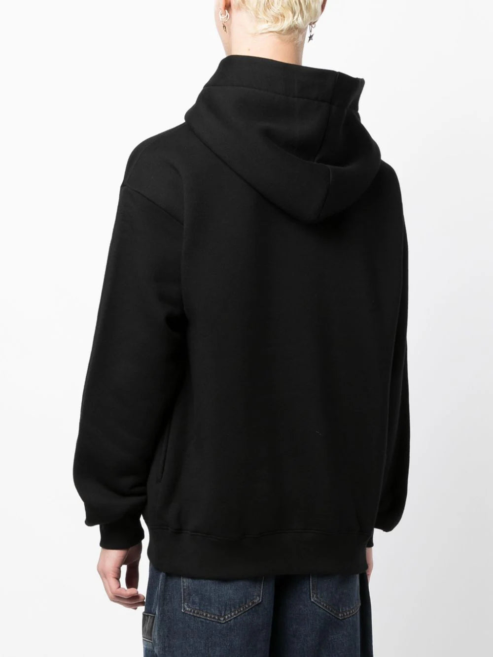 Logo Embroidered Layered Detail Hoodie