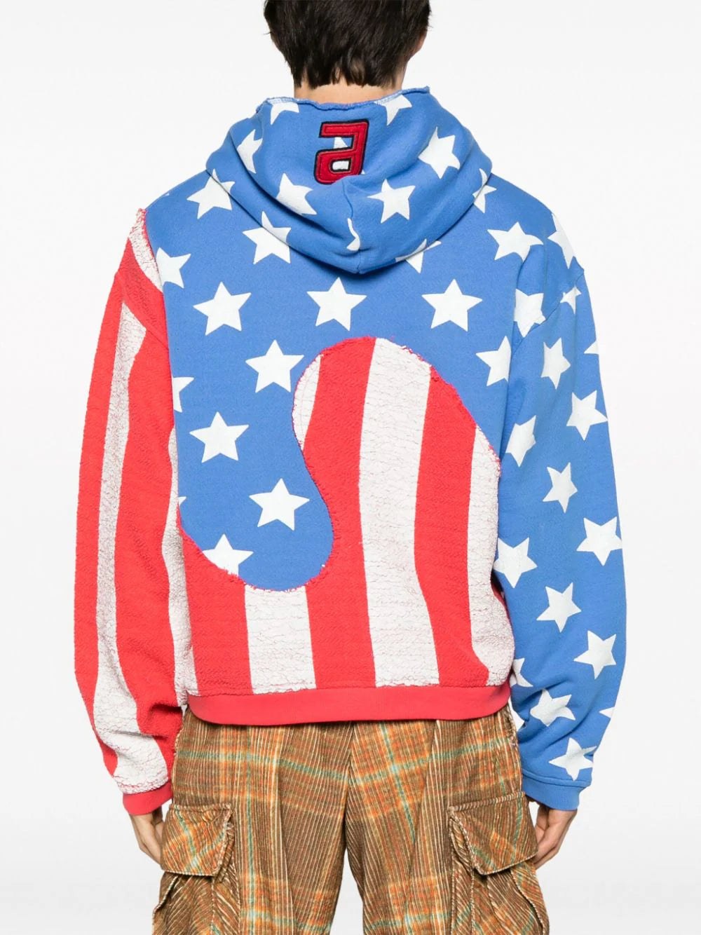 Flag-Print Cotton Hoodie