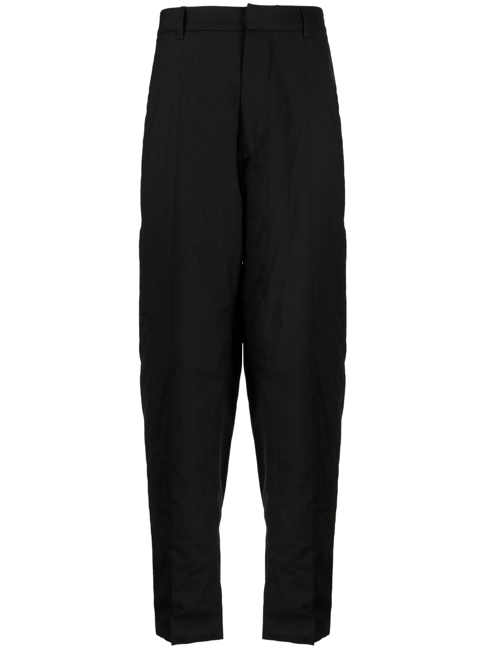 Wool-Blend Tapered Tailored Trousers