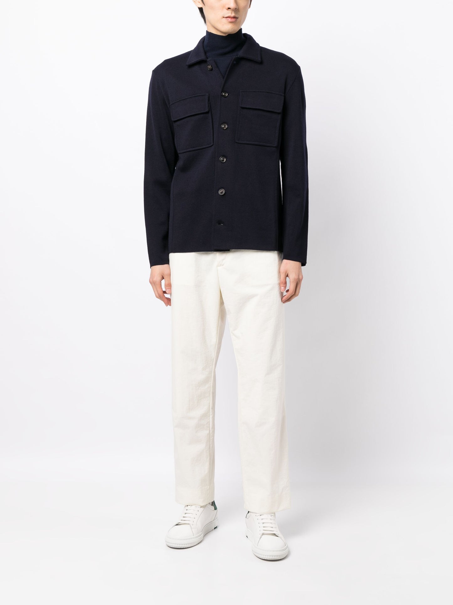 Buttonedd Wool Shirt Jacket