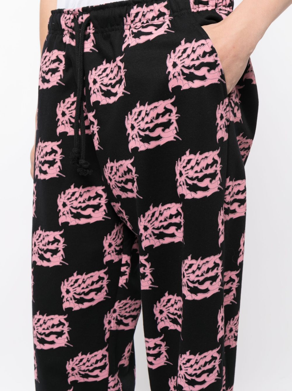 Graphic-Print Cotton Track Pants