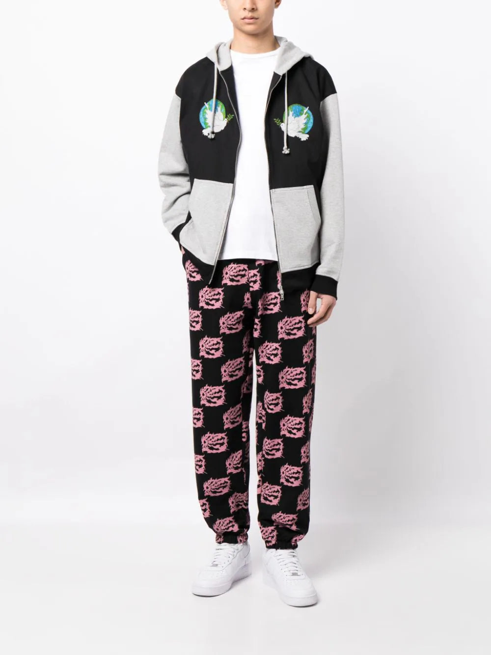 Graphic-Print Cotton Track Pants