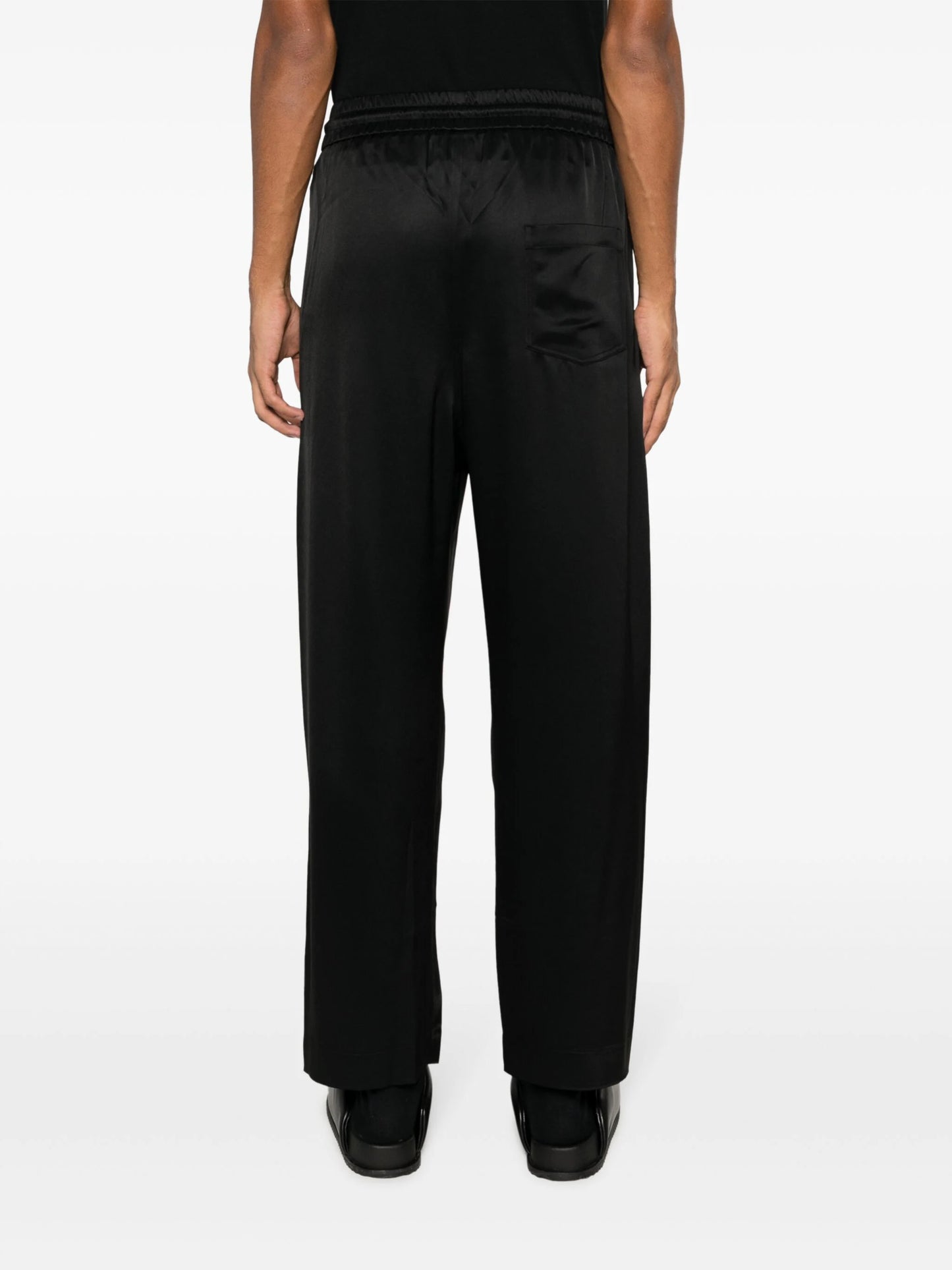 Satin Straight-Leg Trousers