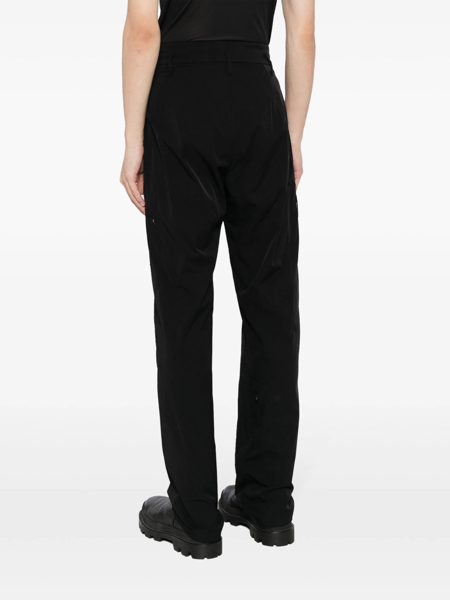 Zip-Detail High-Waist Trousers