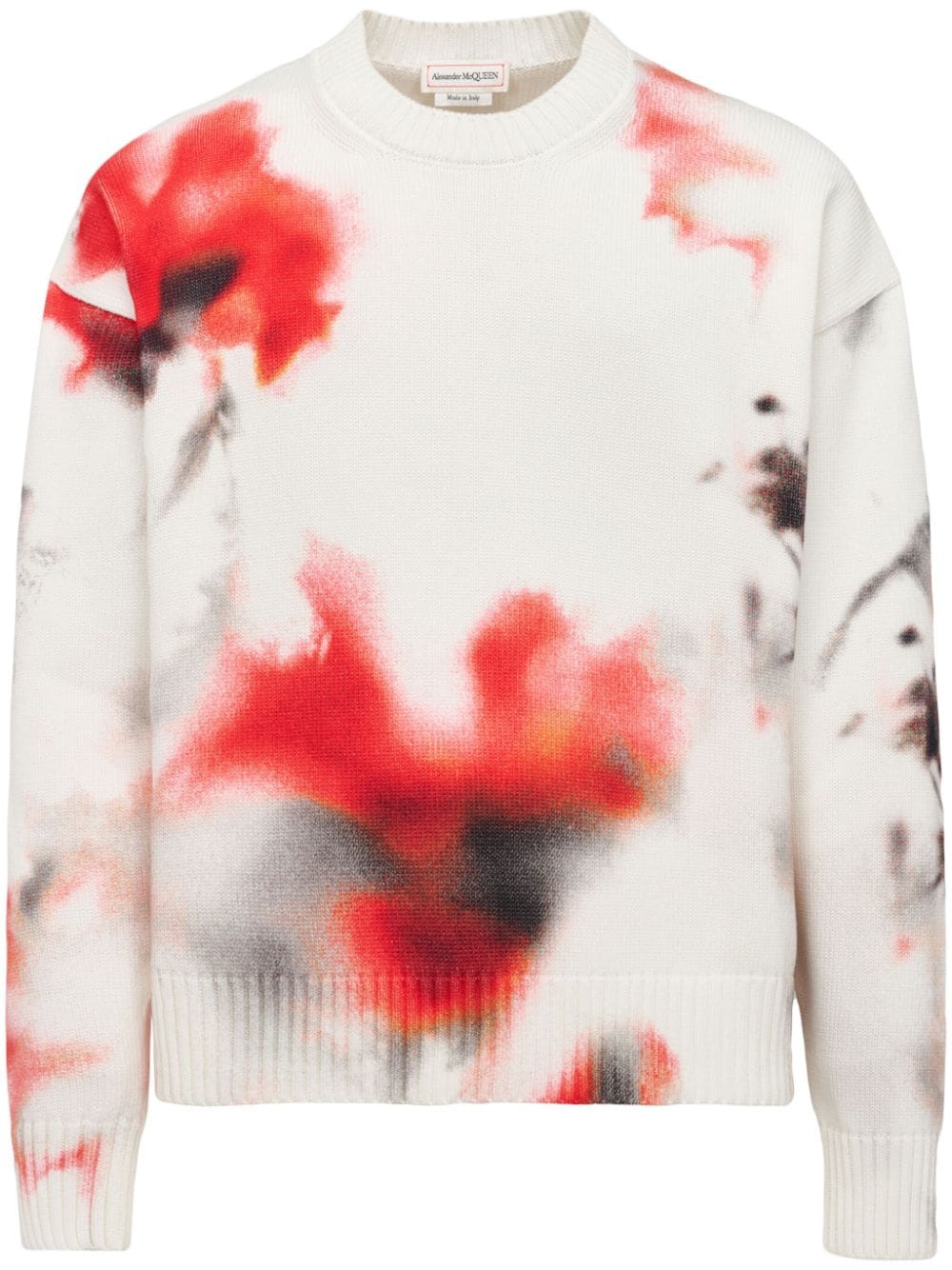 Obscured Flower Intarsia-Knit Jumper