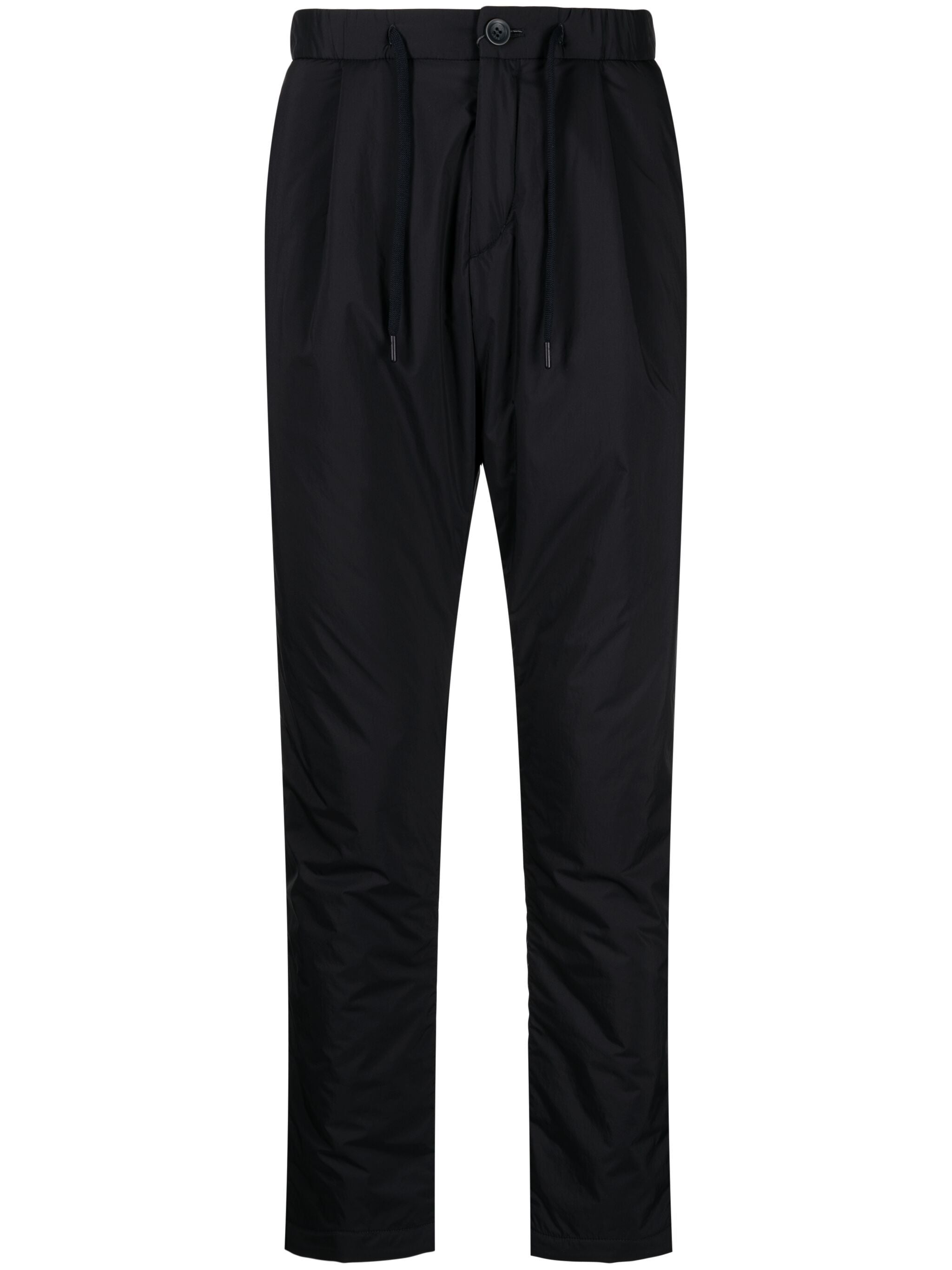 Elasticated-Waist Tapered Trousers