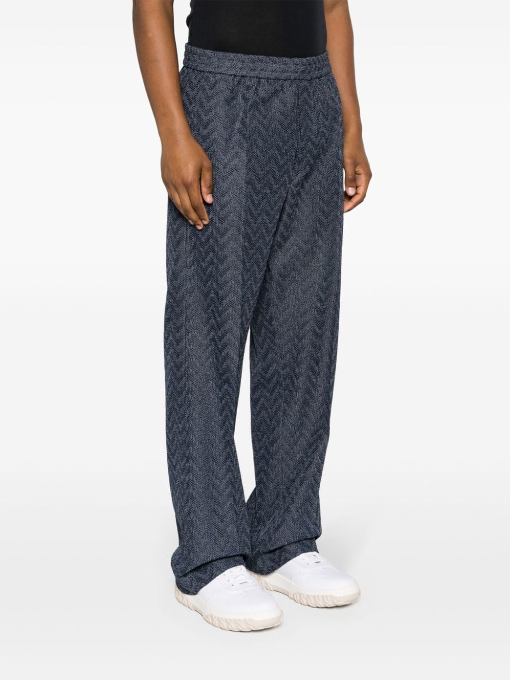 Zigzag Crochet-Knit Trousers