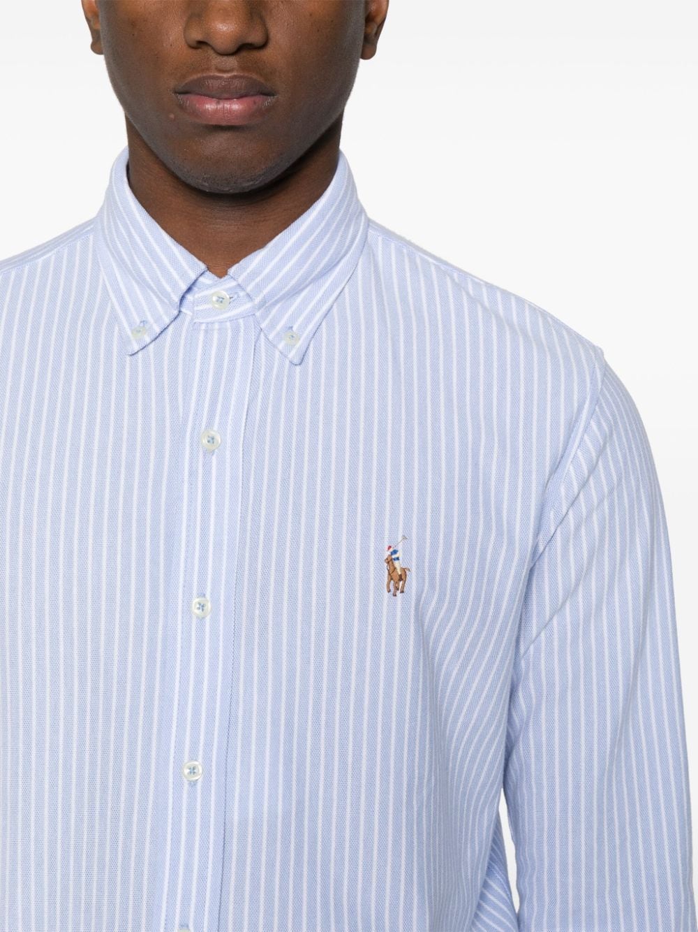 Polo-Pony-Motif Striped Shirt