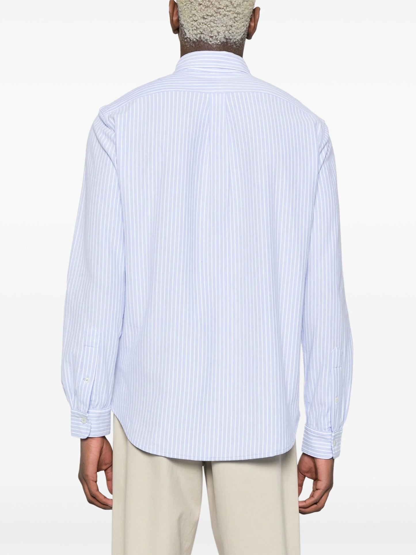 Polo-Pony-Motif Striped Shirt