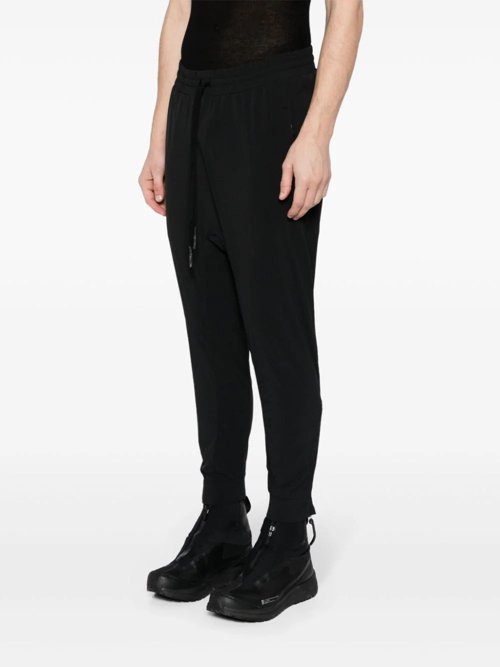 Drop-Crotch Tapered Track Trousers