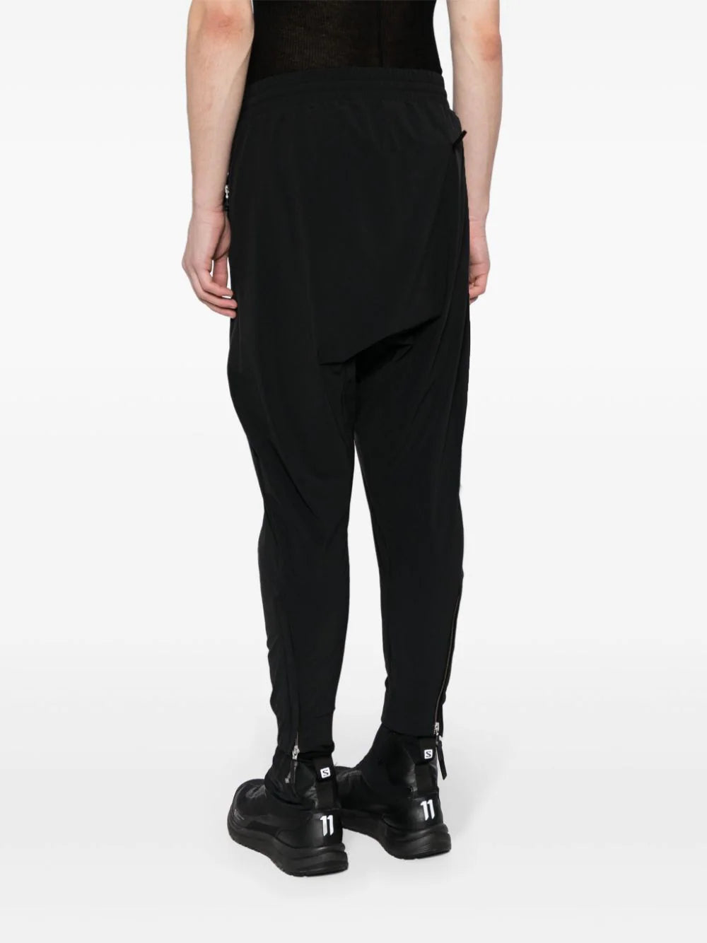 Drop-Crotch Tapered Track Trousers