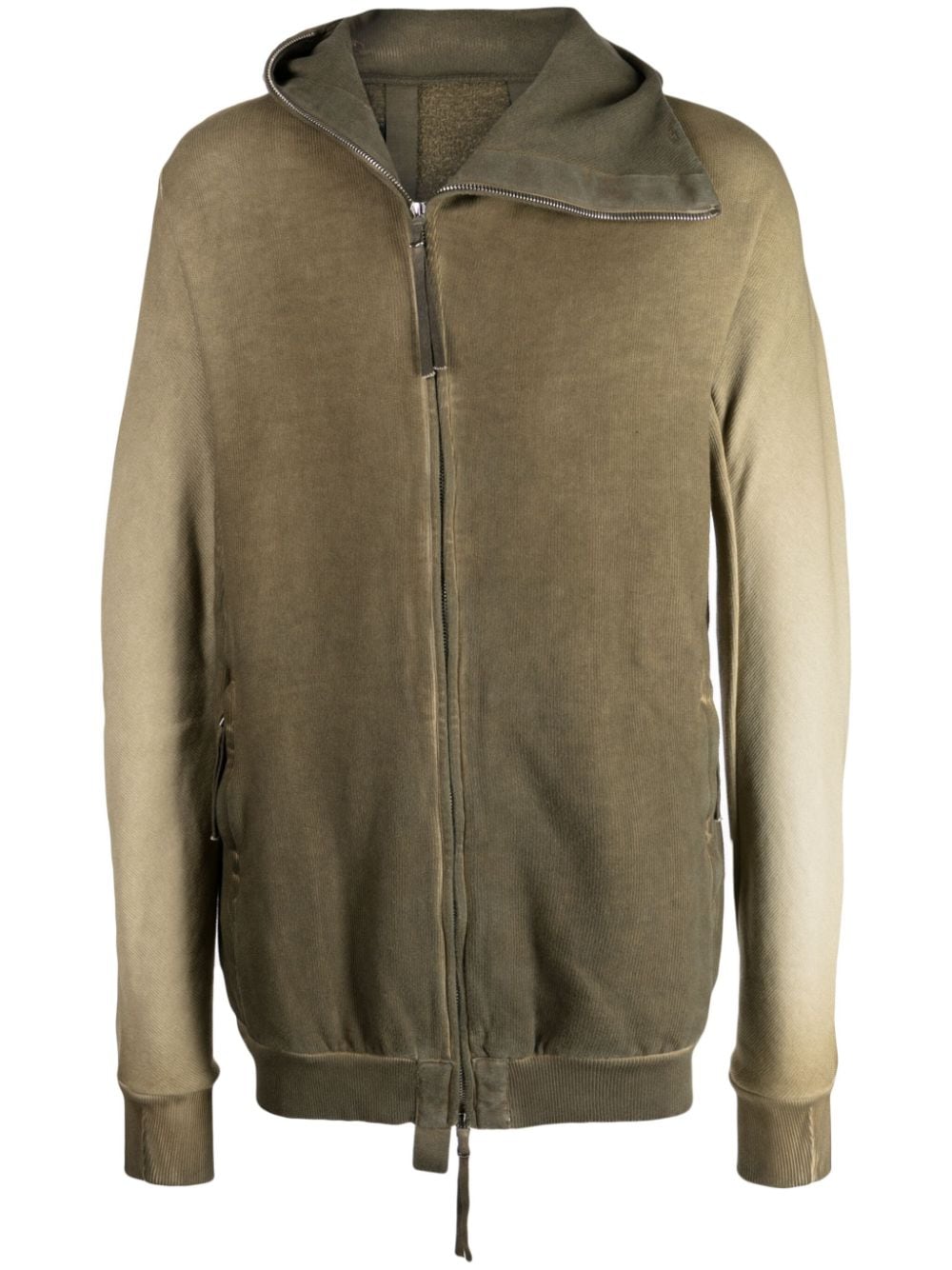 Zip-Up Cotton Hooded Jacket