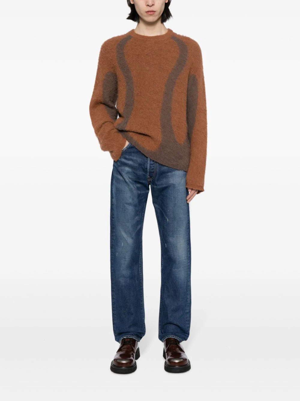 Mid-Rise Straight-Leg Jeans