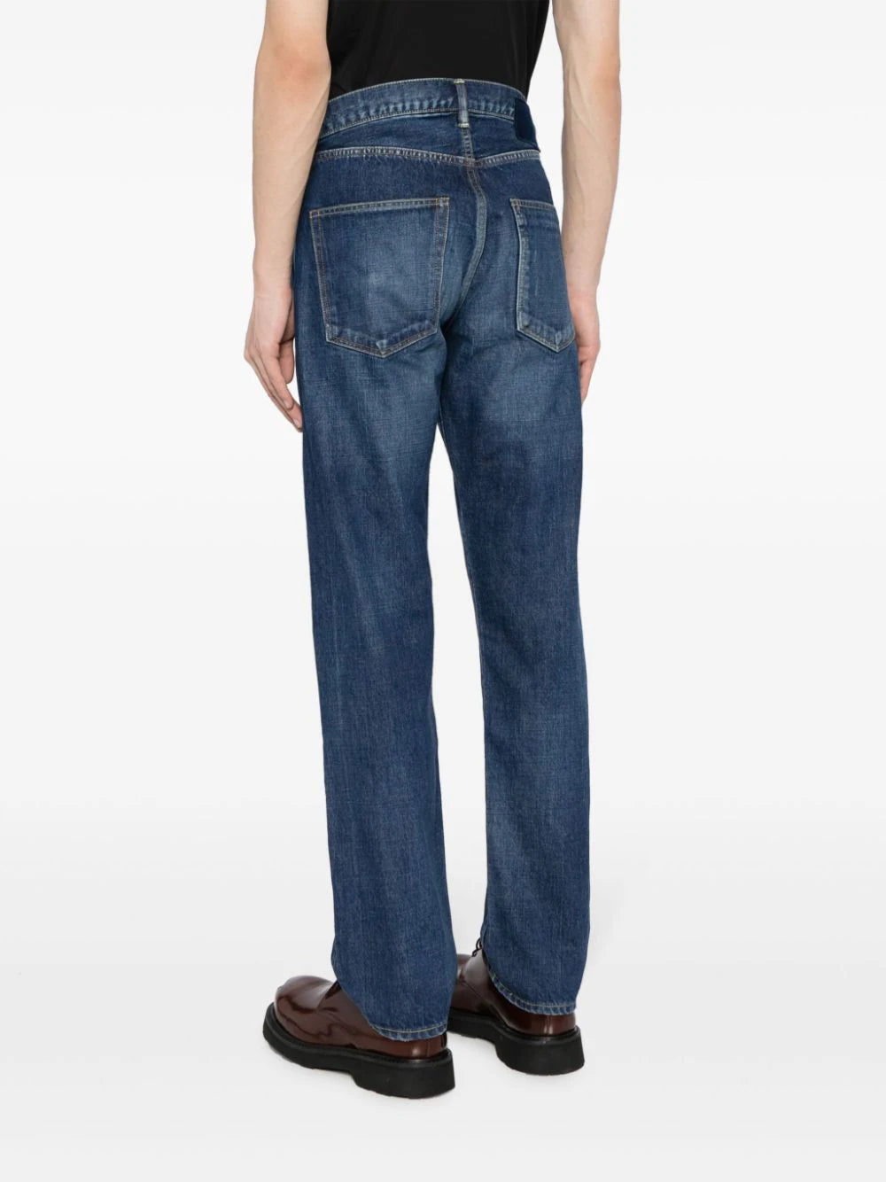 Mid-Rise Straight-Leg Jeans