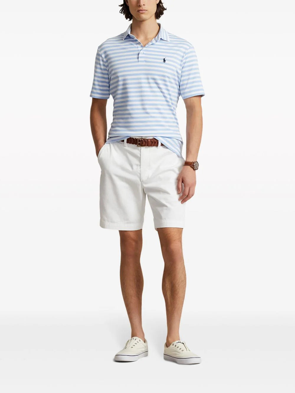 Polo Pony-Embroidered Striped Polo Shirt