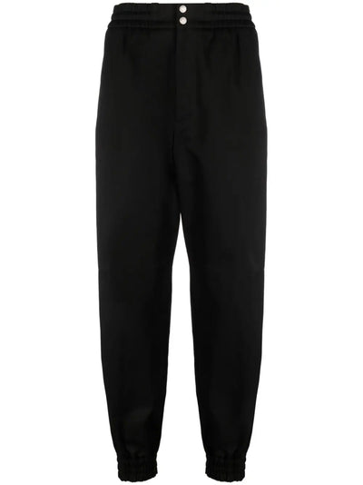 Tapered-Leg Cotton Trousers