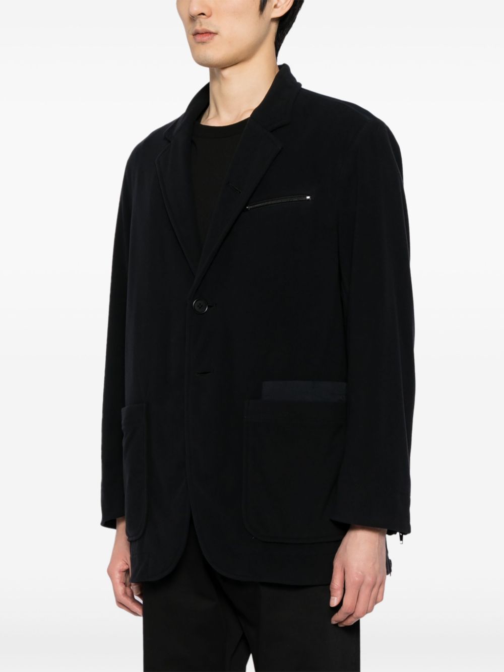 Logo-Appliqué Single-Breasted Blazer