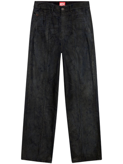 D-Chino-Work Coated Straight-Leg Jeans