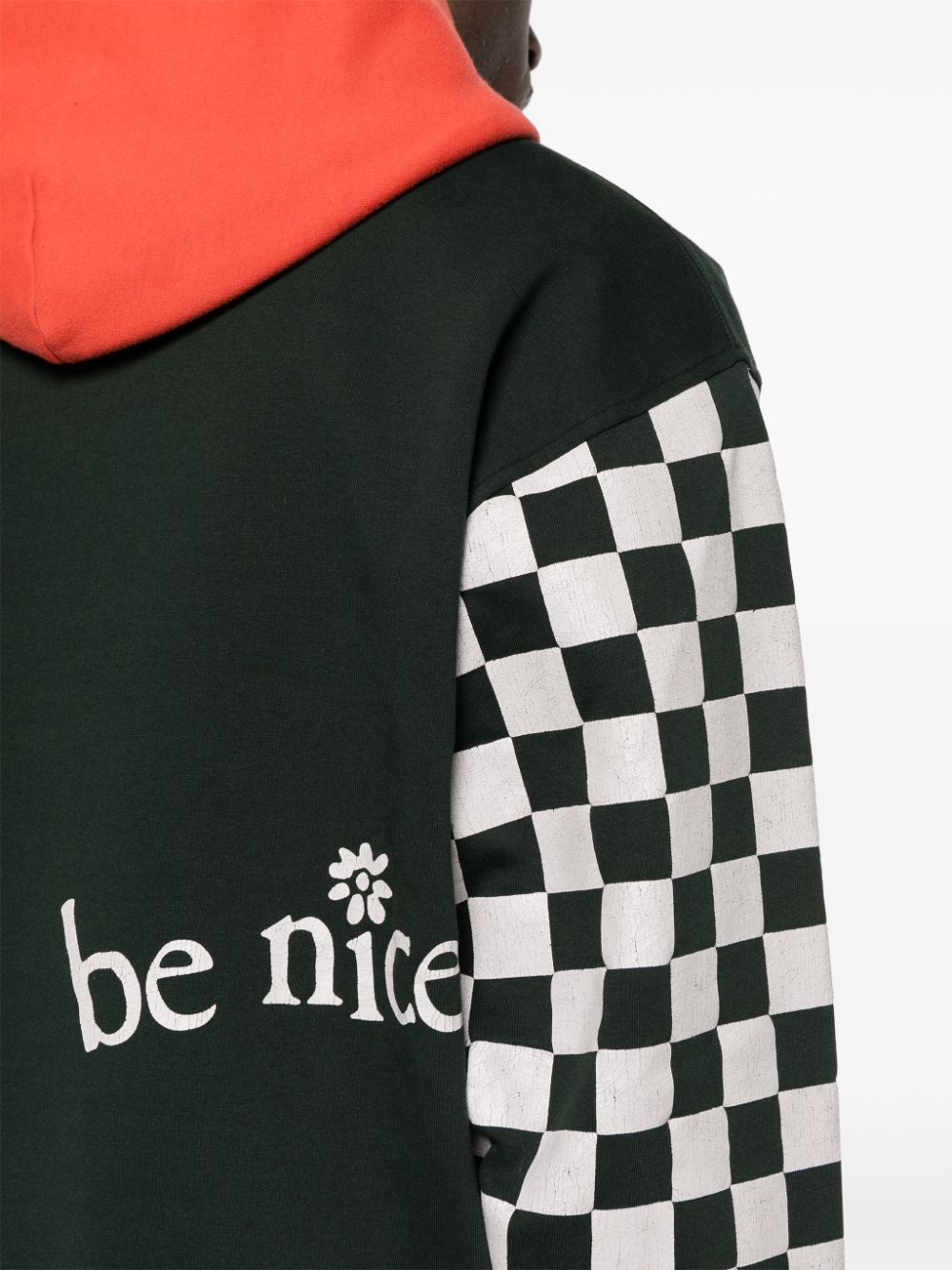 Venice-Print Colour-Block Hoodie