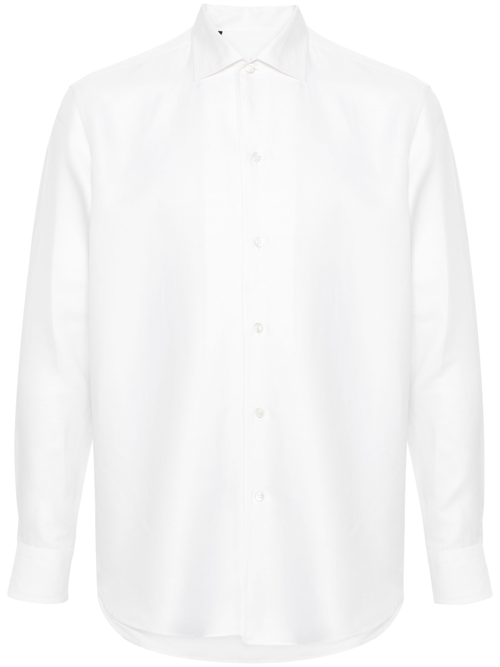 Spread-Collar Twill-Weave Shirt